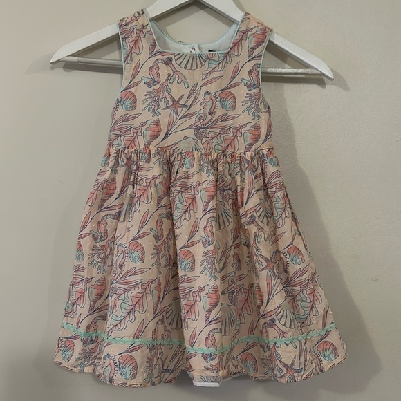 Cynthia Rowley Seashell Fit & Flare Pastel Cut Out Back Sleeveless Toddler Dress - Picture 1 of 8